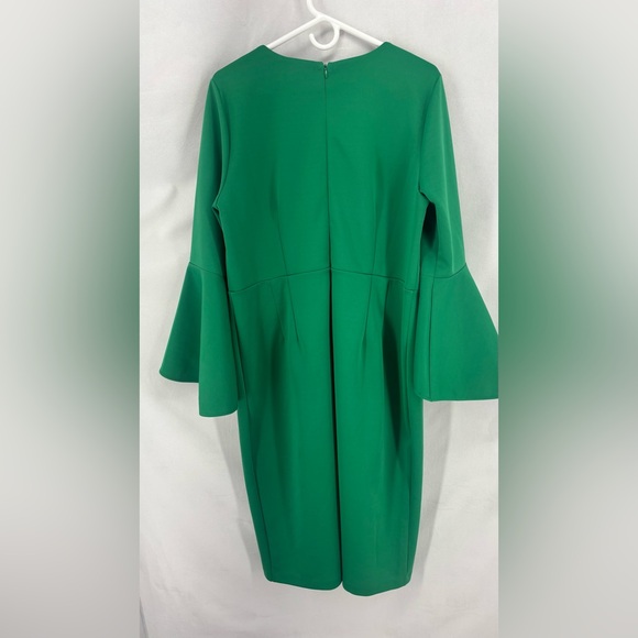 Eloquii Ultramarine Green Flare Sleeve Scuba Dress size 18 Plus Size Knee Length - Picture 6 of 12